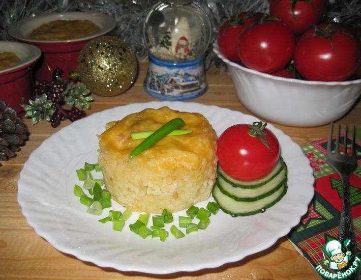 Рецепт: Рисовая запеканка с курицей и вялеными томатами