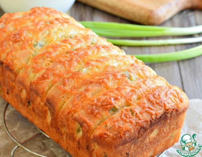 Рецепт: Хлеб с сыром и зеленым луком
