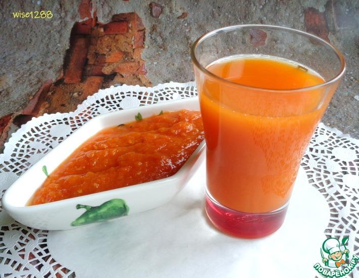 Рецепт: Сок и соус из помидоров