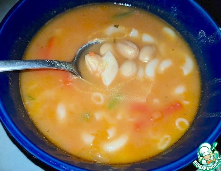 Рецепт: Острый фасолевый суп