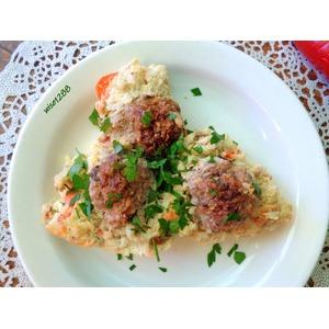 Запеканка кабачковая с мясными шариками