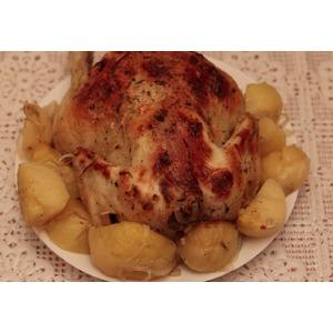 Курица запеченная в духовке с картофелем