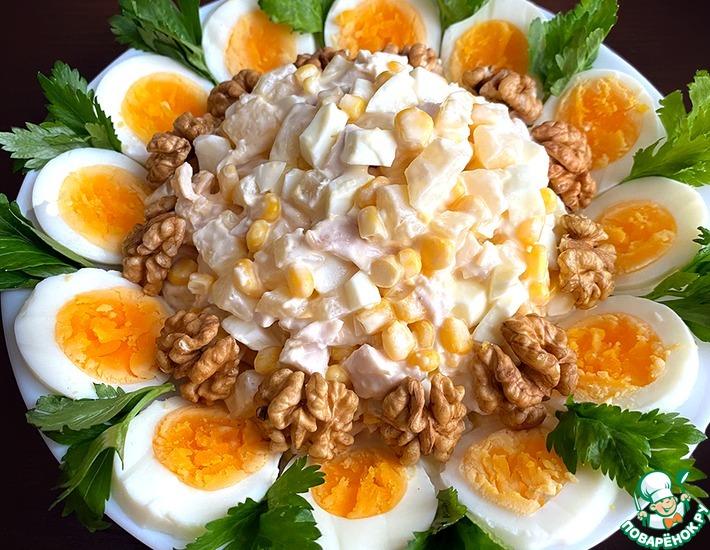 Рецепт: Салат с курицей и ананасами