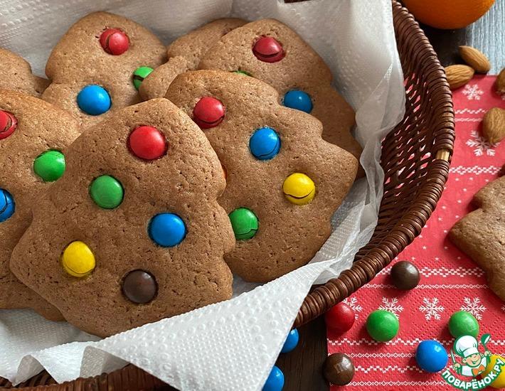 Рецепт: Шоколадное печенье на Новый год Ёлочки
