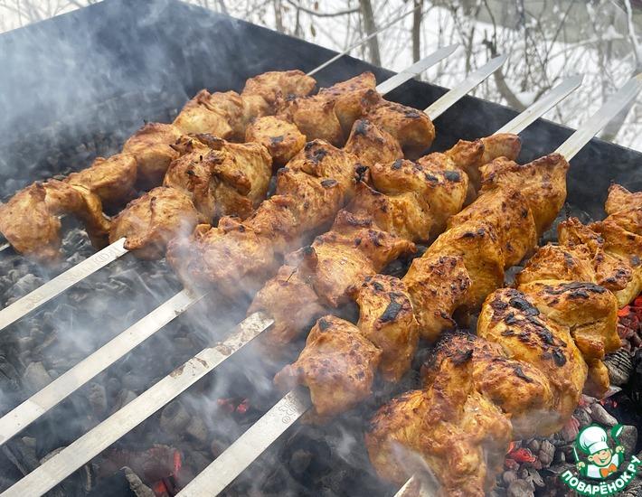 Рецепт: Куриный шашлык в экспресс маринаде