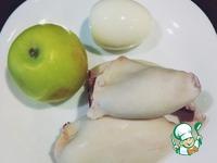 Салат из кальмаров с яблоком ингредиенты