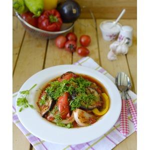Овощи-гриль в остром томатном маринаде
