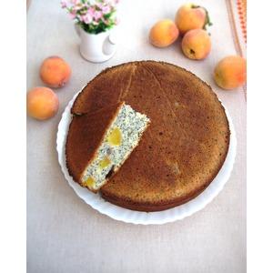 Маковый пирог с персиками