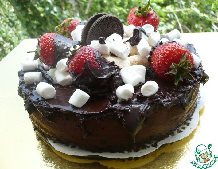 Рецепт: Шоколадный десерт с маршмеллоу
