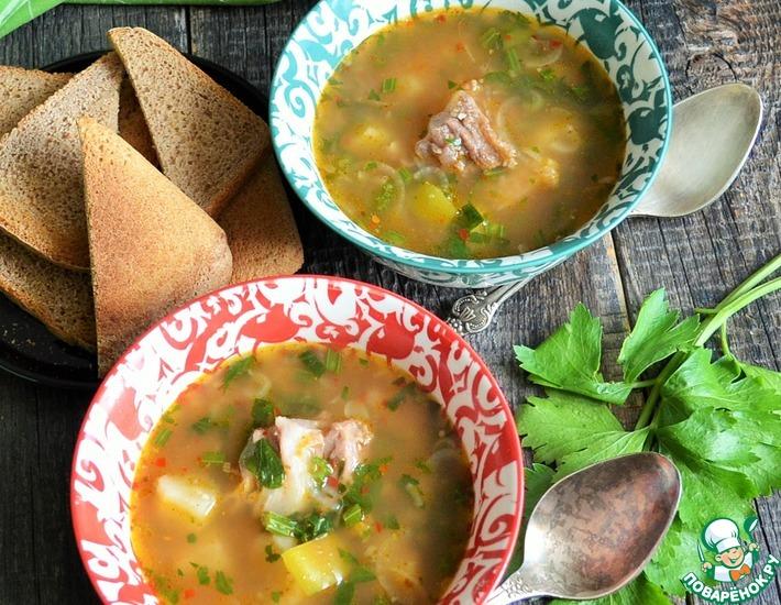 Рецепт: Картофельный суп с сельдереем и кус-кусом