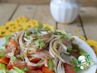 Салат из полукопчёной колбасы с овощами ингредиенты
