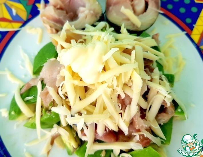 Рецепт: Салат Скумбрия с авокадо