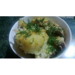 Запеканка с грибами и картофелем