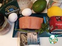Яйца Бенедикт с лососем, авокадо и тахини ингредиенты