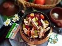 Салат с индейкой и запечёнными овощами ингредиенты