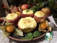 Яблоки печеные с творогом, сыром, кунжутом ингредиенты