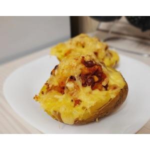 Фаршированный картофель под сыром в духовке