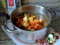 Суп с чечевицей и жареными овощами ингредиенты