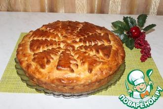 Рецепт: Пирог с халвой и грецкими орехами