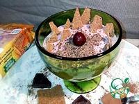 Творожный десерт Вишня с шоколадом ингредиенты