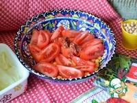 Нут со свежими помидорами и орехами ингредиенты