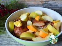 Окорочка куриные с фруктами и картофелем ингредиенты
