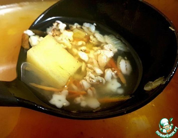 Рецепт: Суп с овсянкой Красотка