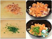 Салат с лососем на хлебных чипсах ингредиенты