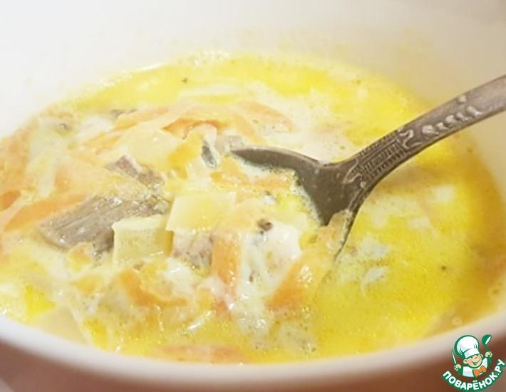 Рецепт: Суп молочный с белыми грибами