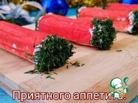 Закуска Новогодние хлопушки из крабовых палочек ингредиенты