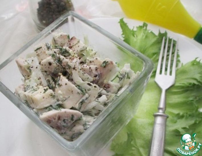 Рецепт: Капустный салат с грибами