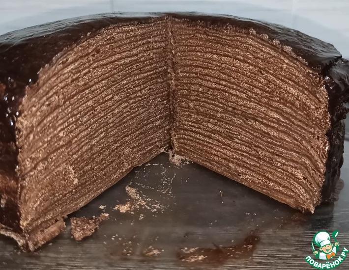 Рецепт: Шоколадный блинный торт
