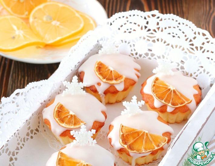 Рецепт: Лимонные кексы под лимонной глазурью