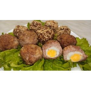 Мясная закуска с перепелиными яйцами