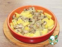 Картошка в духовке с курицей, грибами ингредиенты