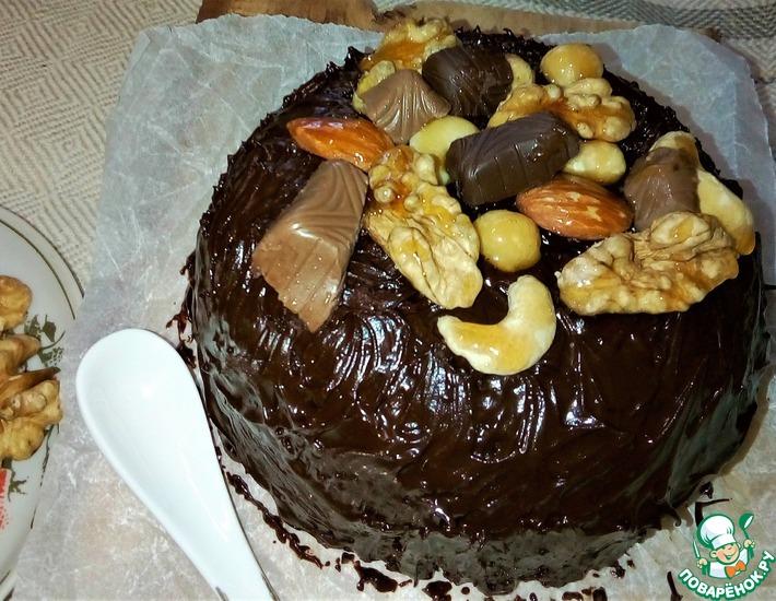 Рецепт: Нью-йoркский шоколадно-ореховый торт