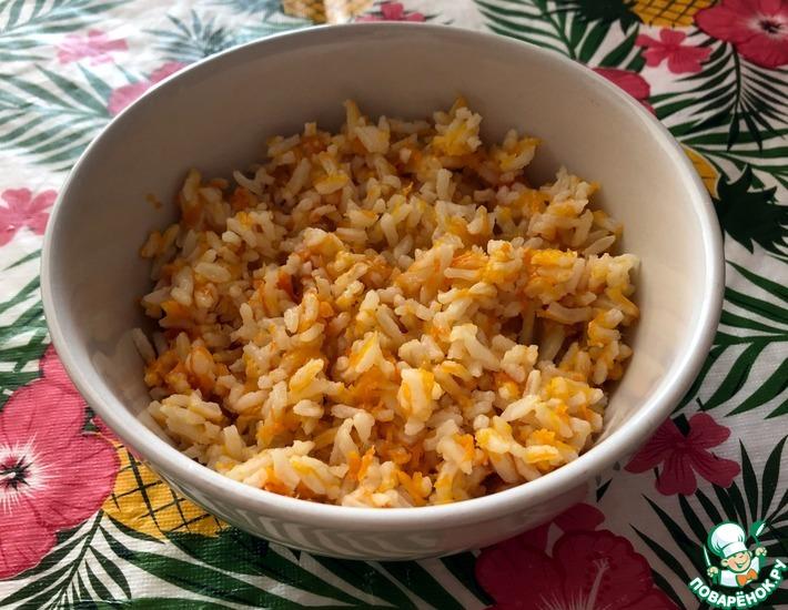 Рецепт: Тыквенно-морковный рисовый гарнир/каша