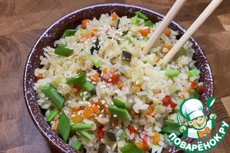 Рецепт: Жареный рис с овощами Всегда рассыпчатый