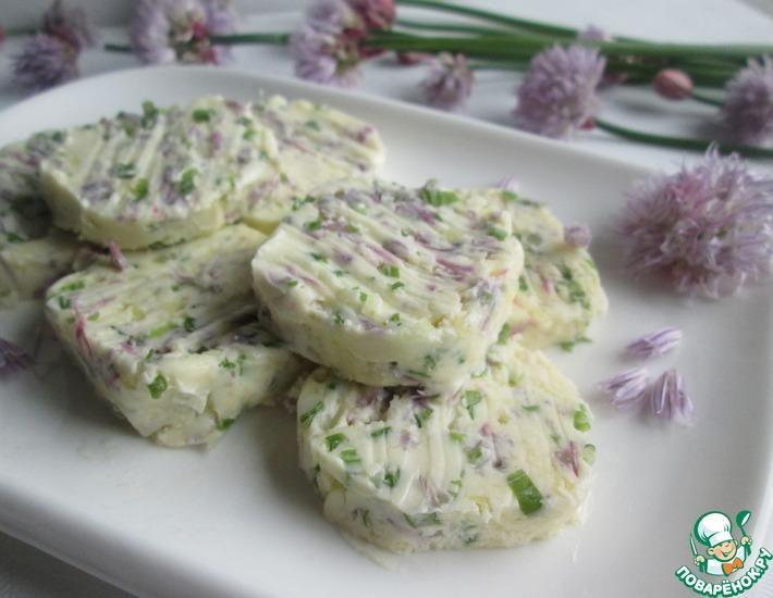 Рецепт: Чесночное масло с цветками шнитт-лука