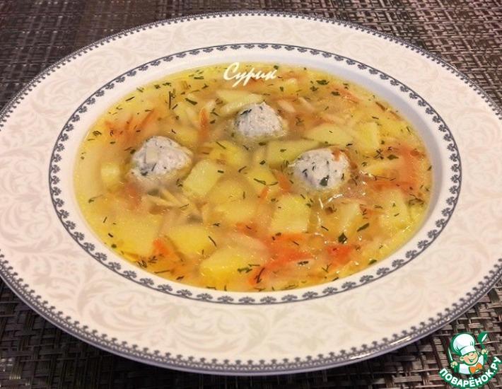 Рецепт: Суп с фрикадельками и звездочками