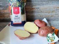 Картофель, фаршированный рисом и грибами ингредиенты