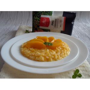 Тыквенно-рисовая каша с персиками