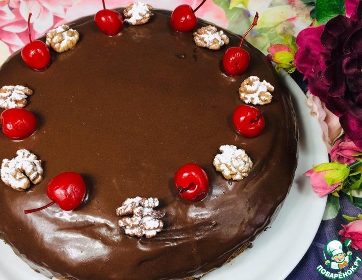 Рецепт: Торт для семьи Шоколадно-вишневый рай