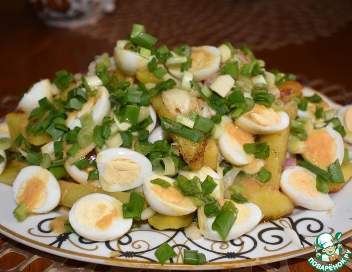 Рецепт: Салат из запеченного картофеля Перепелочка