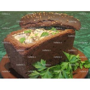 Суп грибной в бородинском хлебе “Матулин кошик”
