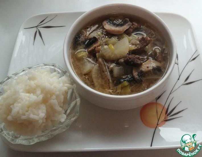 Рецепт: Говяжий суп с дайконом Мугук