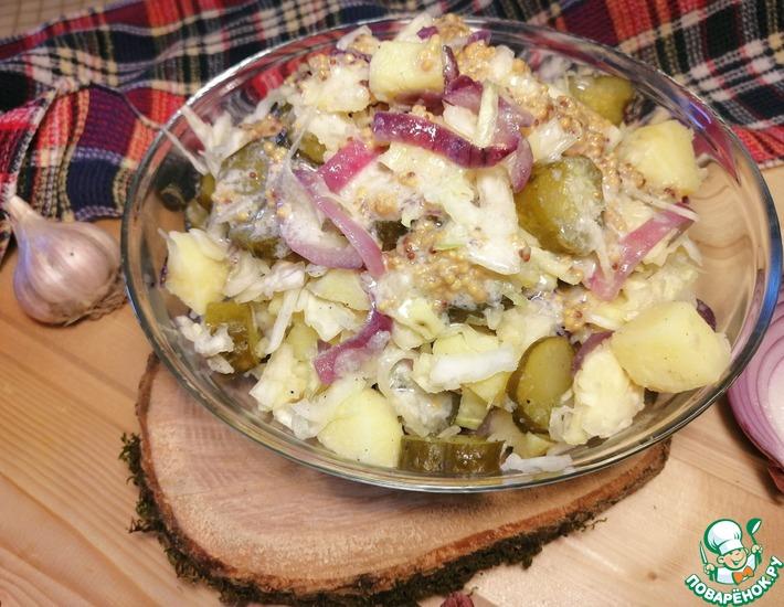 Рецепт: Салат с картофелем и капустой