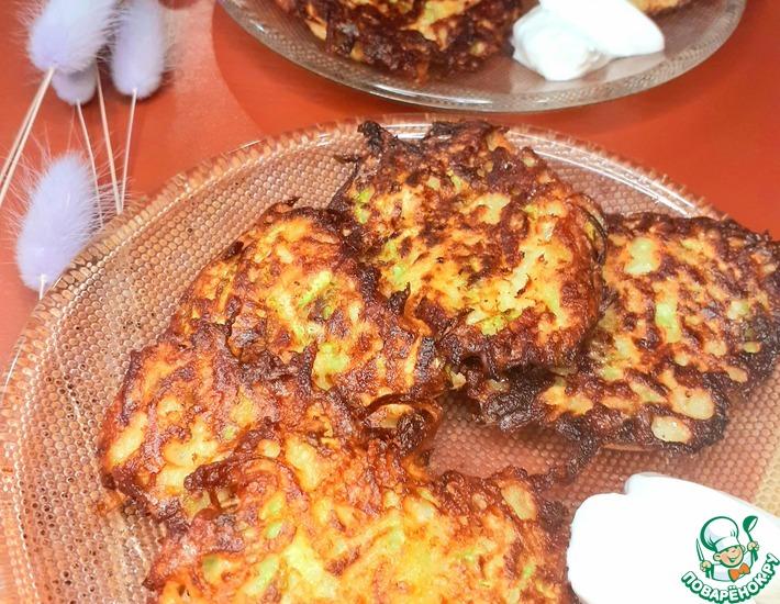 Рецепт: Кабачково-картофельные драники с сыром