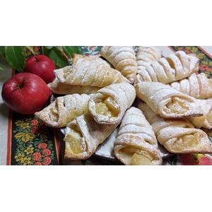 Творожное печенье с карамелизированными яблоками