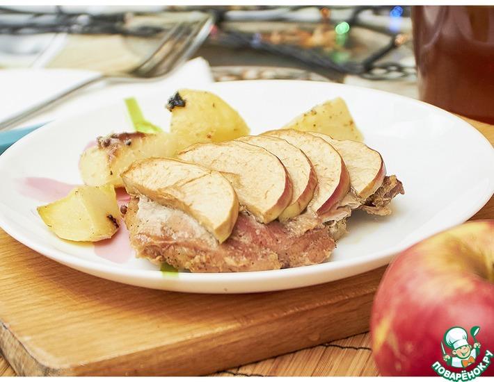 Рецепт: Свинина с мёдом и яблоками
